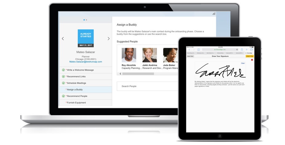 תמונת מסך sap successfactors onboarding